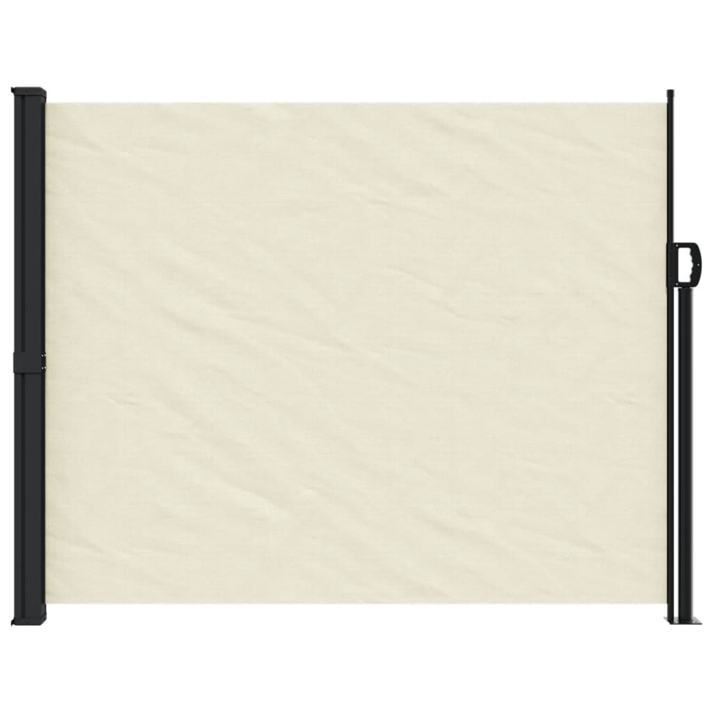 Uttrekkbar sidemarkise kremhvit 160x300 cm