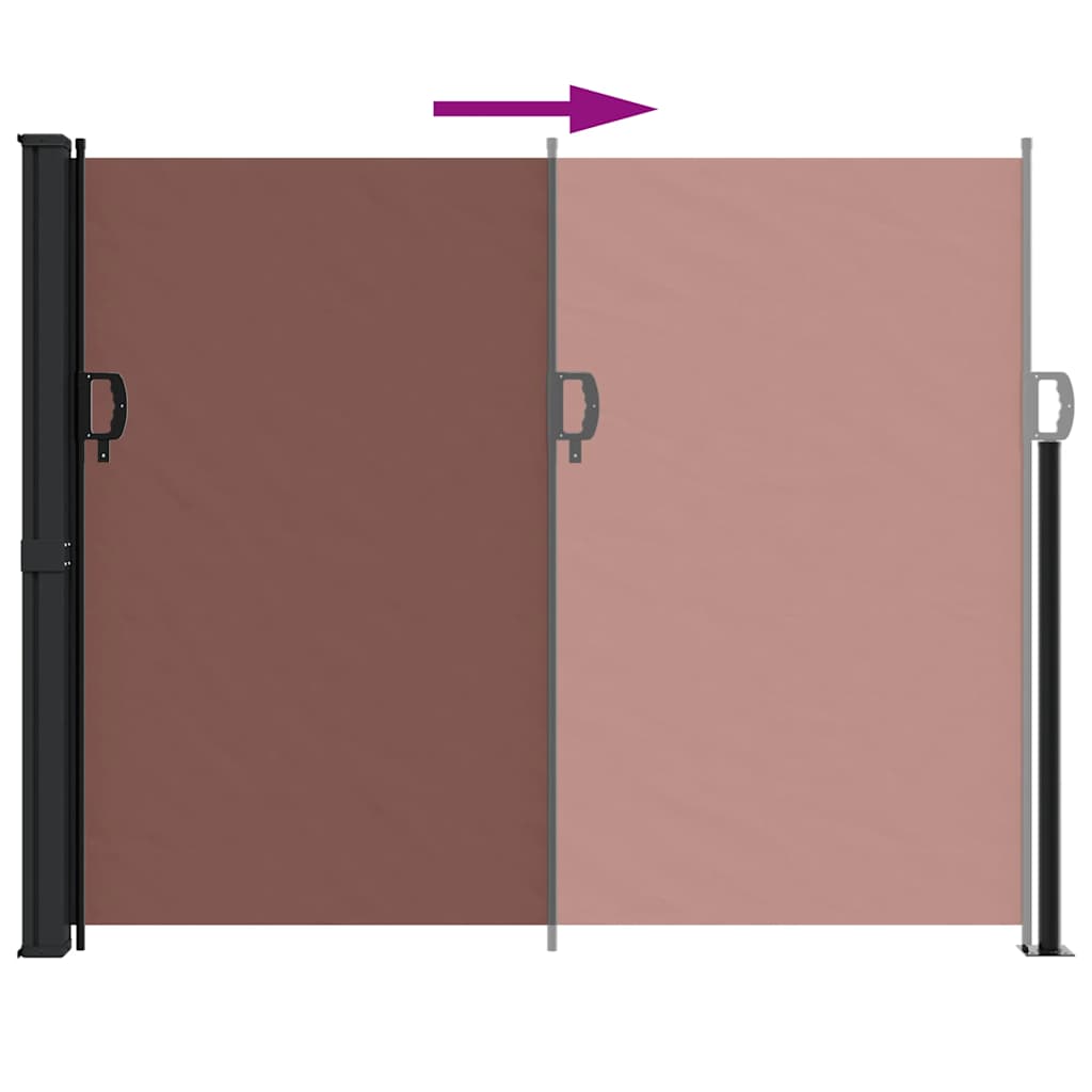 Uttrekkbar sidemarkise brun 160x300 cm