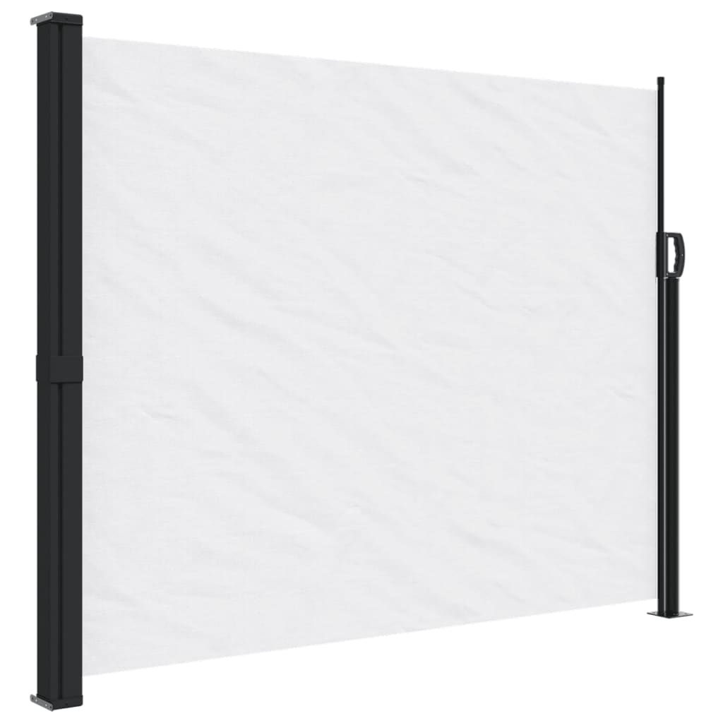 Uttrekkbar sidemarkise hvit 170x300 cm