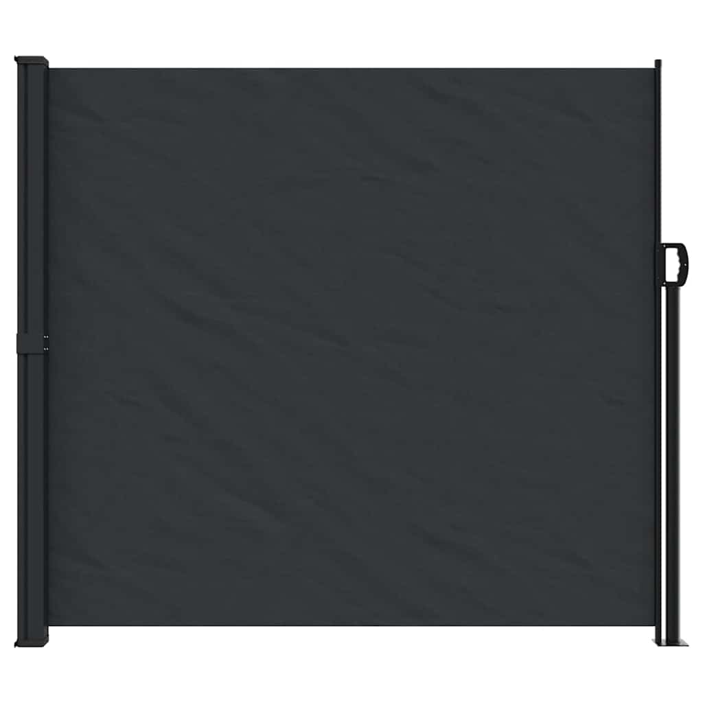 Uttrekkbar sidemarkise svart 180x300 cm