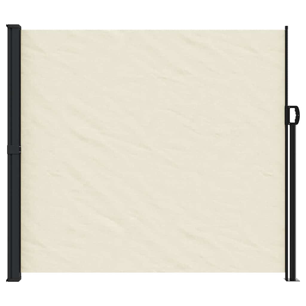 Uttrekkbar sidemarkise kremhvit 180x300 cm