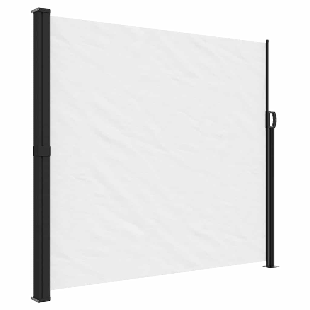Uttrekkbar sidemarkise hvit 180x300 cm