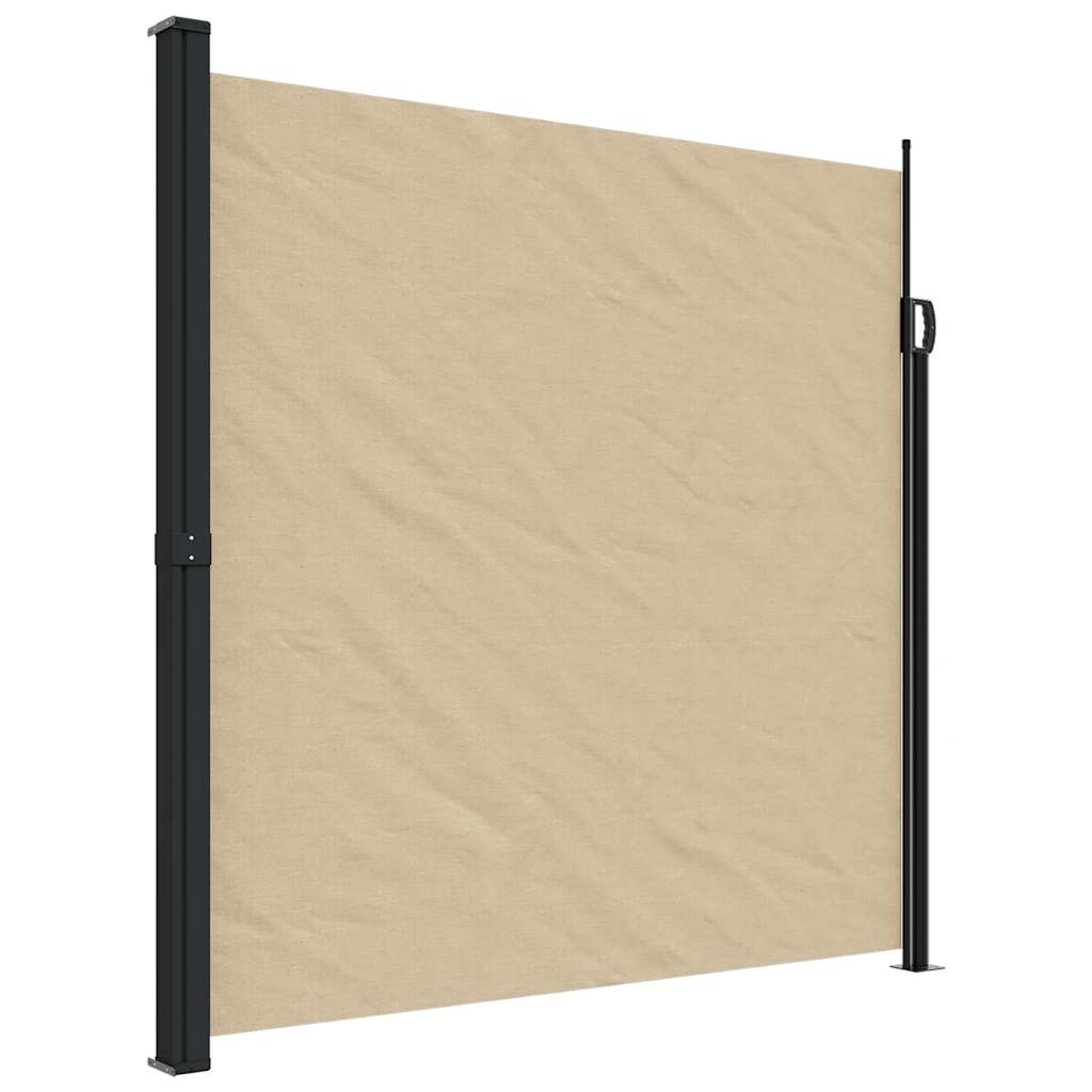 Uttrekkbar sidemarkise beige 200x300 cm