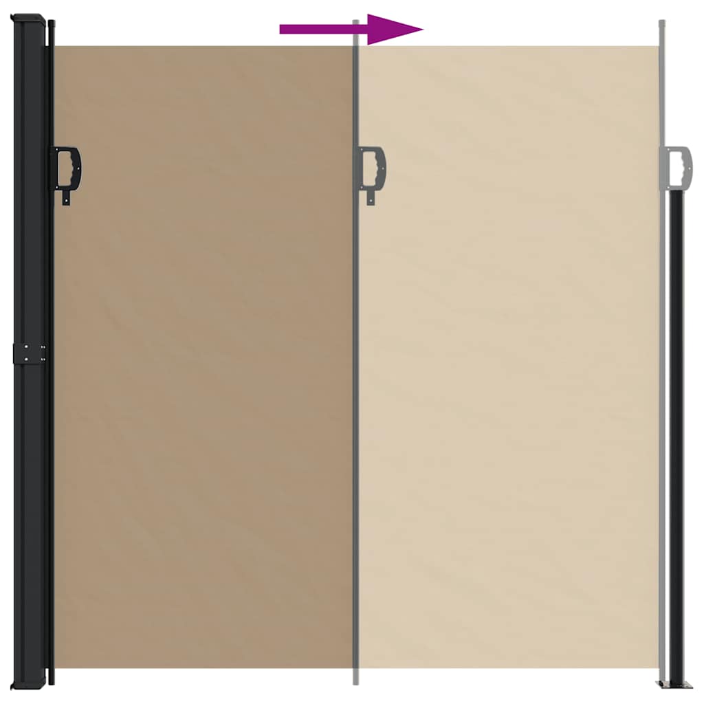 Uttrekkbar sidemarkise gråbrun 200x300 cm