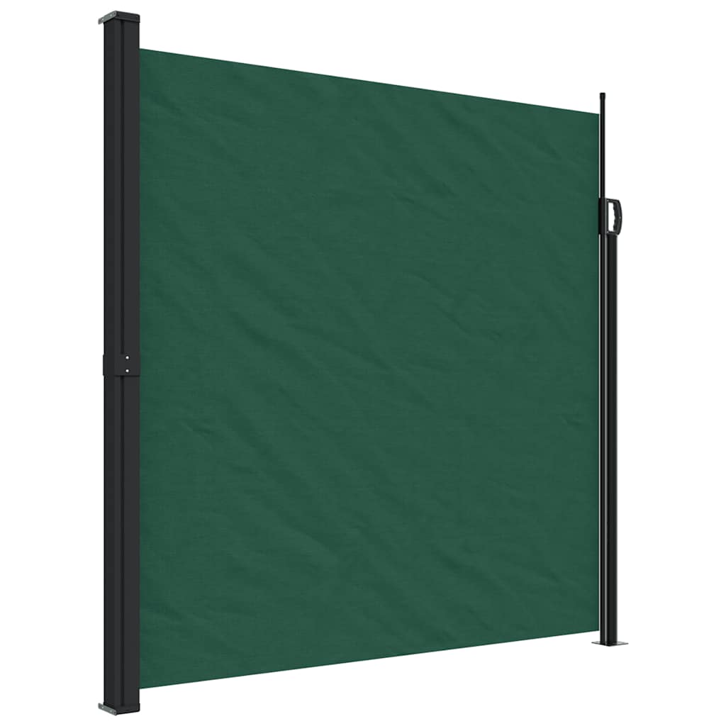 Uttrekkbar sidemarkise mørkegrønn 200x300 cm