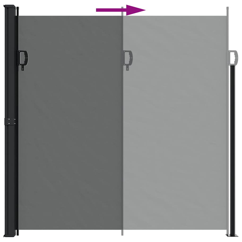 Uttrekkbar sidemarkise antrasitt 200x300 cm