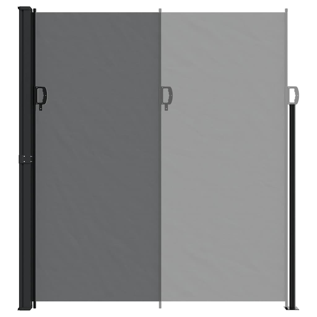 Uttrekkbar sidemarkise svart 220x300 cm