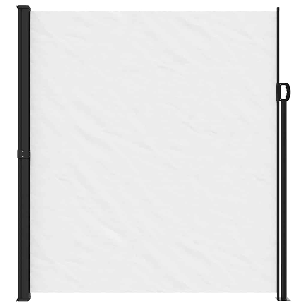 Uttrekkbar sidemarkise hvit 220x300 cm