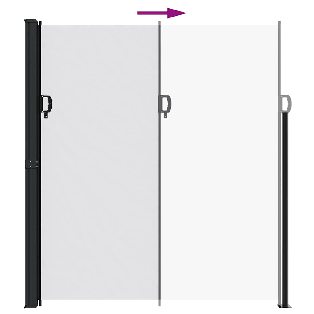 Uttrekkbar sidemarkise hvit 220x300 cm