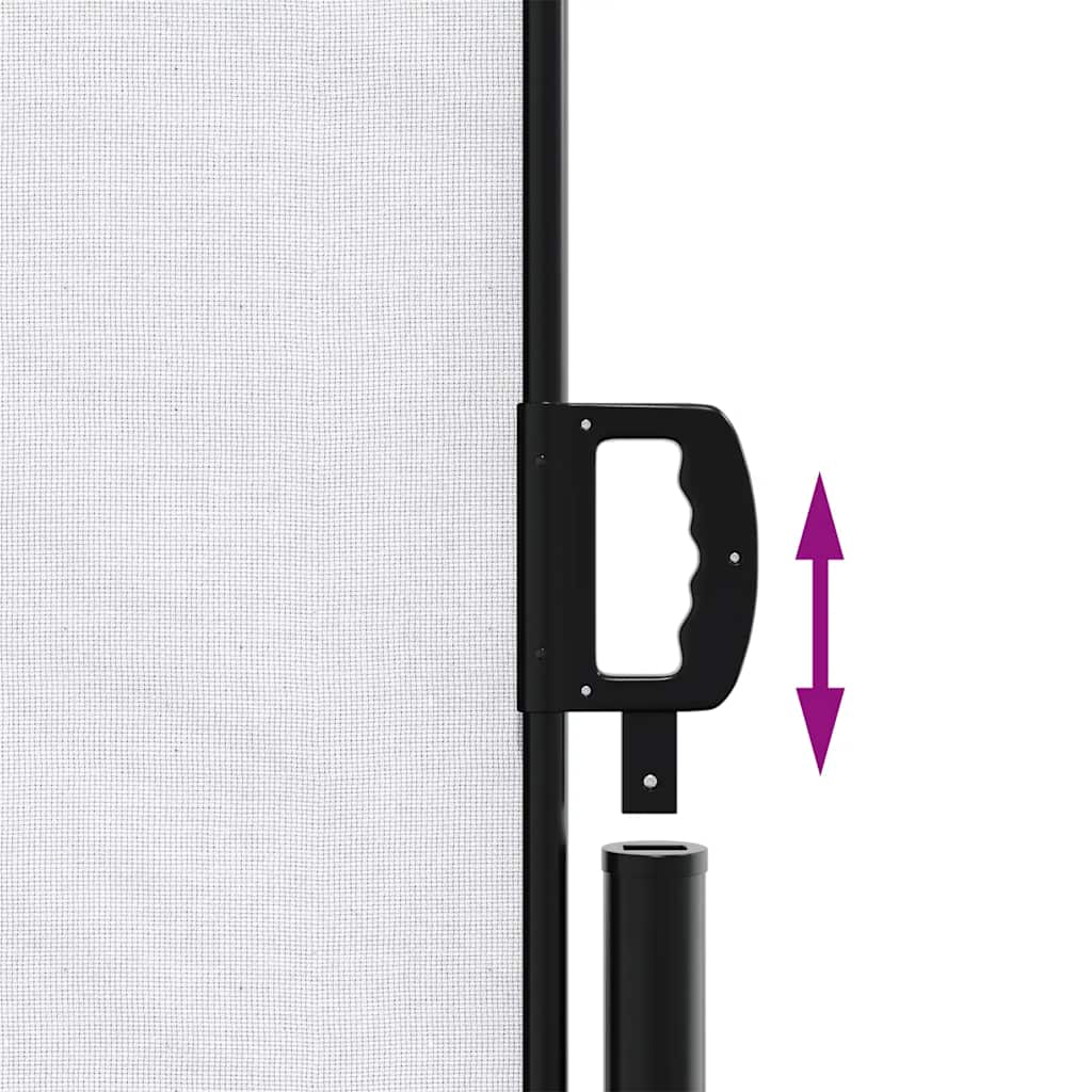 Uttrekkbar sidemarkise hvit 220x300 cm