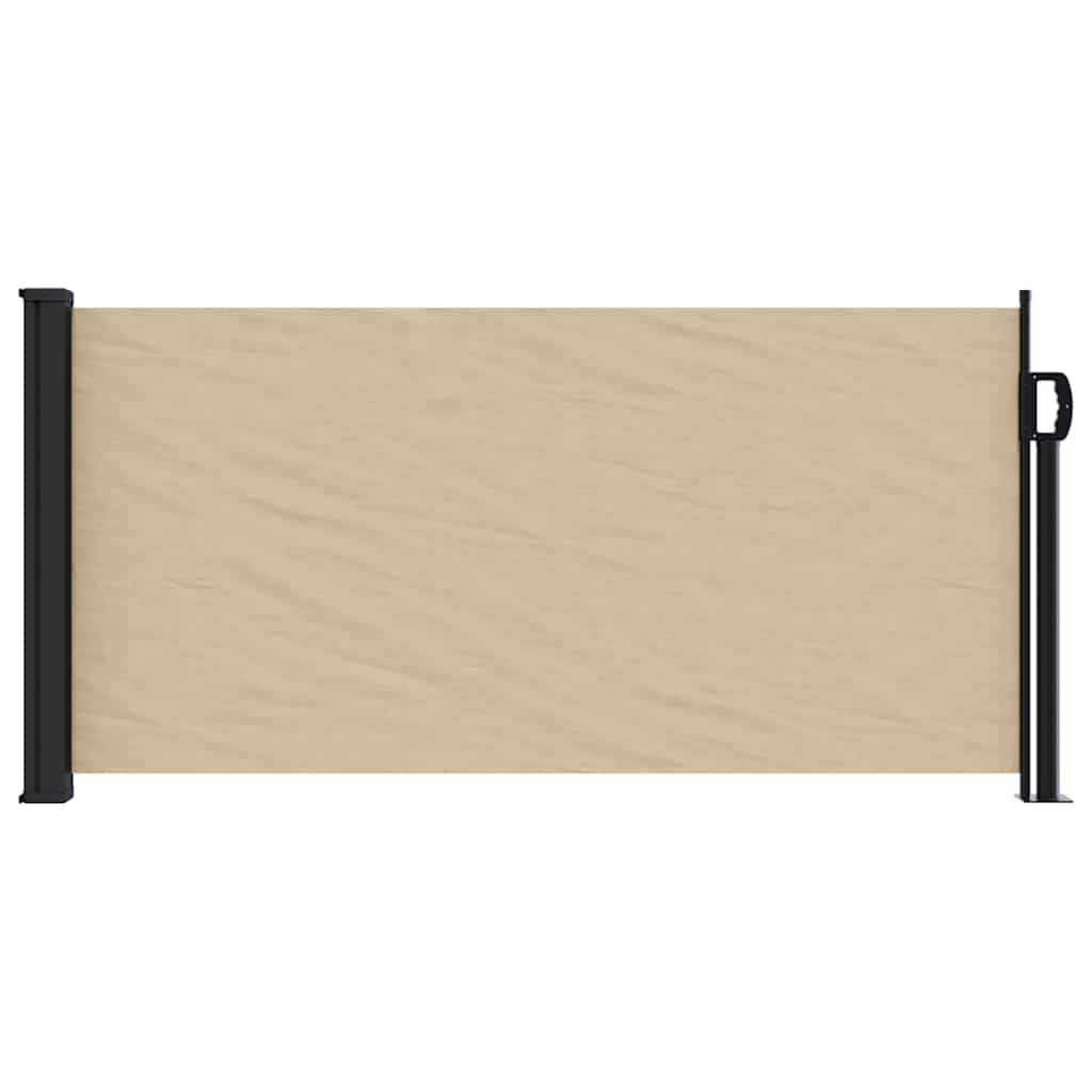 Uttrekkbar sidemarkise beige 100x500 cm