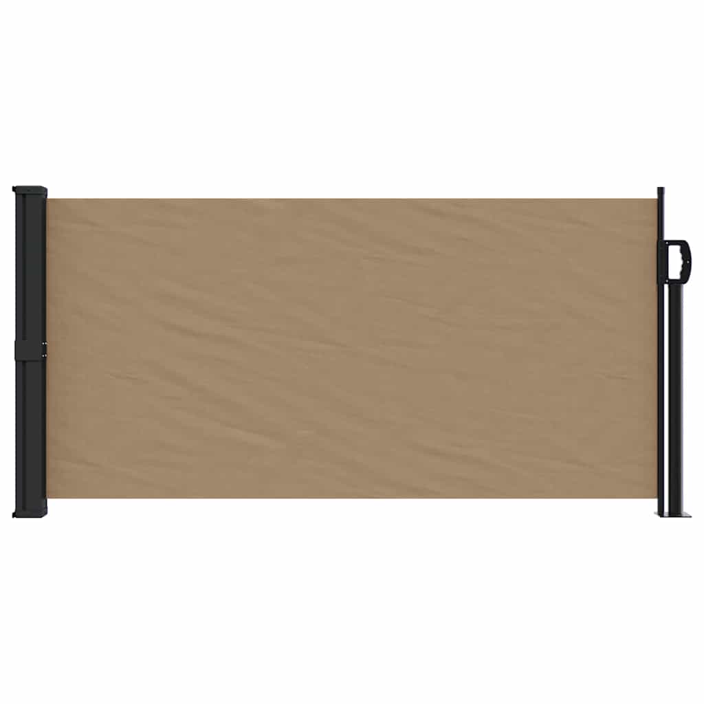 Uttrekkbar sidemarkise gråbrun 100x500 cm