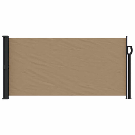 Uttrekkbar sidemarkise gråbrun 100x500 cm