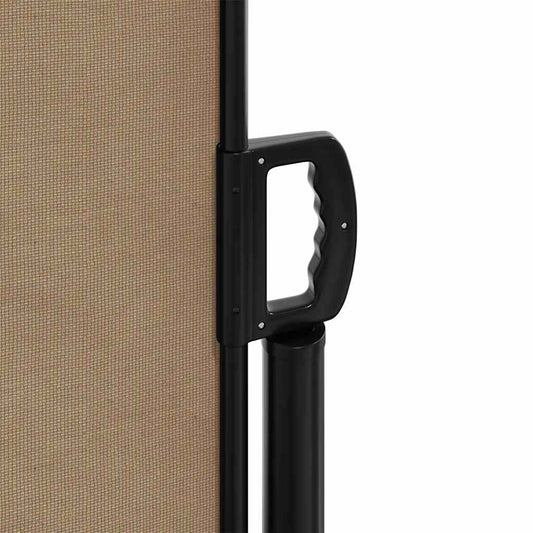 Uttrekkbar sidemarkise gråbrun 100x500 cm