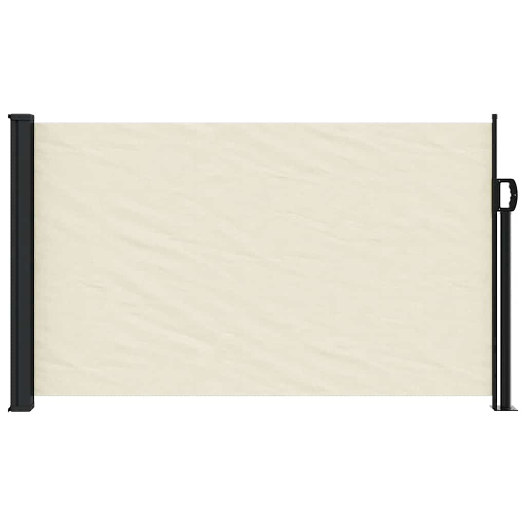 Uttrekkbar sidemarkise kremhvit 120x500 cm