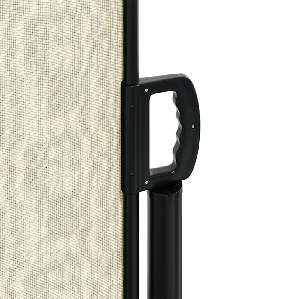 Uttrekkbar sidemarkise kremhvit 120x500 cm