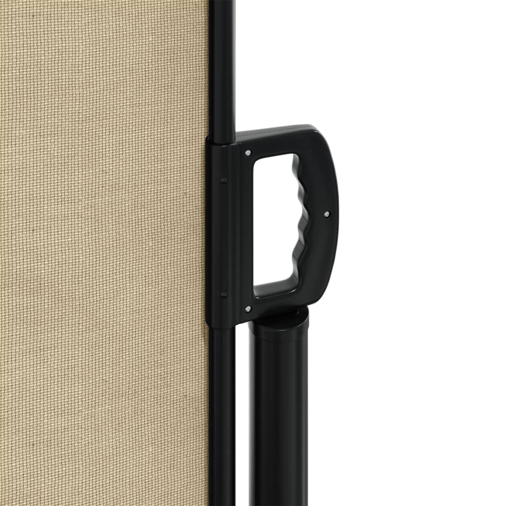 Uttrekkbar sidemarkise beige 120x500 cm