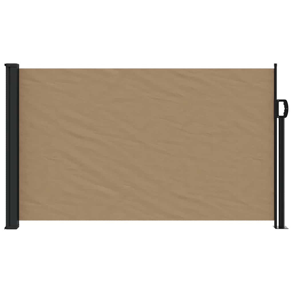 Uttrekkbar sidemarkise gråbrun 120x500 cm vidaXL