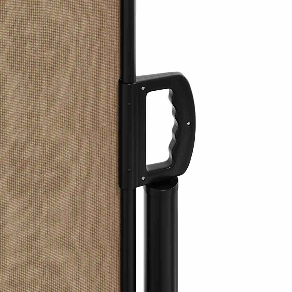 Uttrekkbar sidemarkise gråbrun 120x500 cm vidaXL