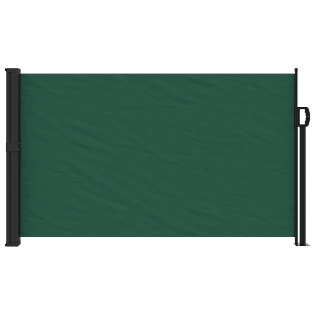 Uttrekkbar sidemarkise mørkegrønn 120x500 cm