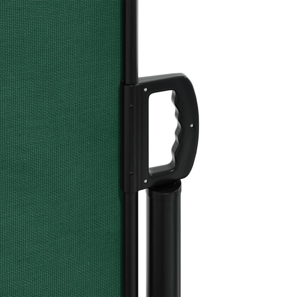 Uttrekkbar sidemarkise mørkegrønn 120x500 cm