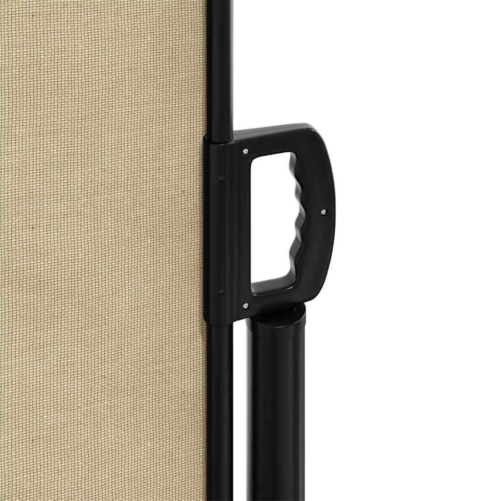 Uttrekkbar sidemarkise beige 140x500 cm