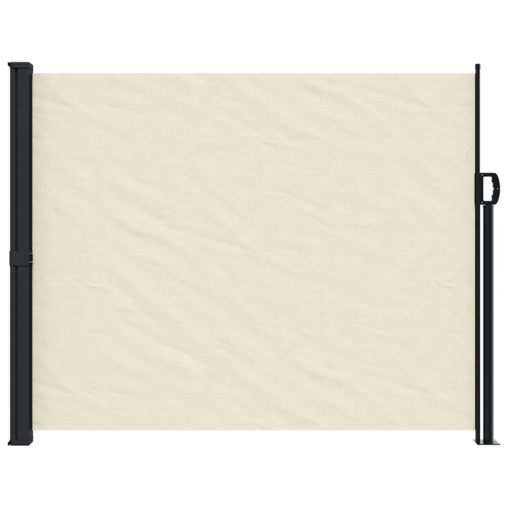 Uttrekkbar sidemarkise kremhvit 160x500 cm