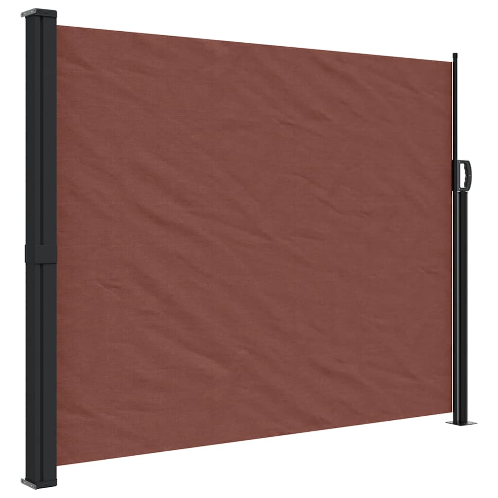 Uttrekkbar sidemarkise brun 160x500 cm