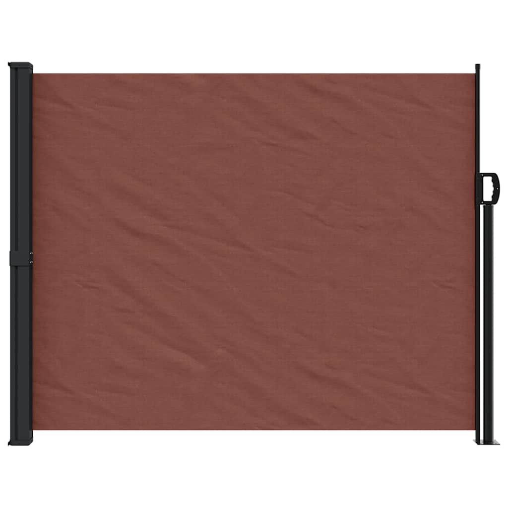 Uttrekkbar sidemarkise brun 160x500 cm