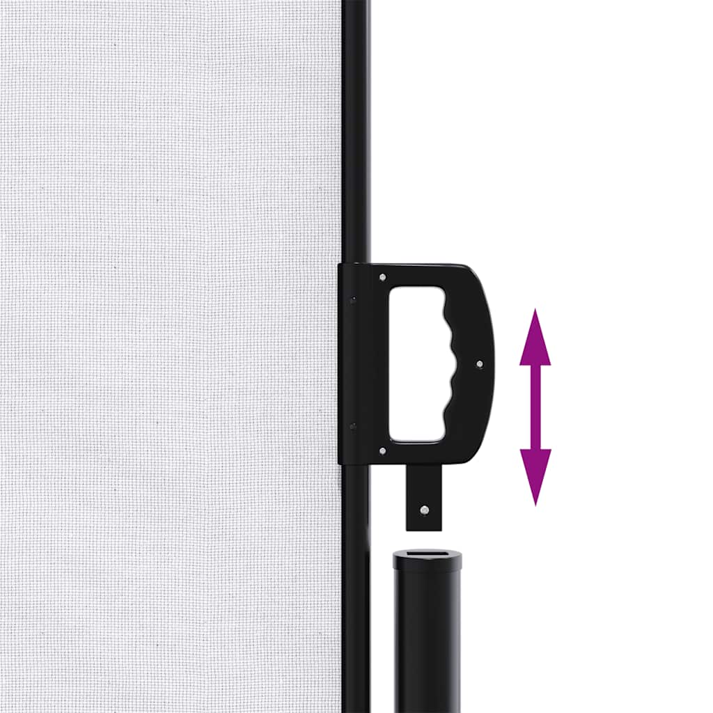 Uttrekkbar sidemarkise hvit 160x500 cm