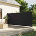 Uttrekkbar sidemarkise svart 180x500 cm