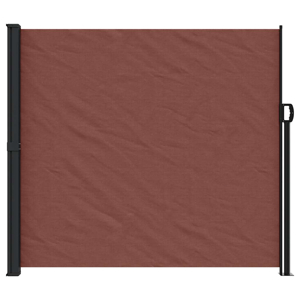 Uttrekkbar sidemarkise brun 180x500 cm