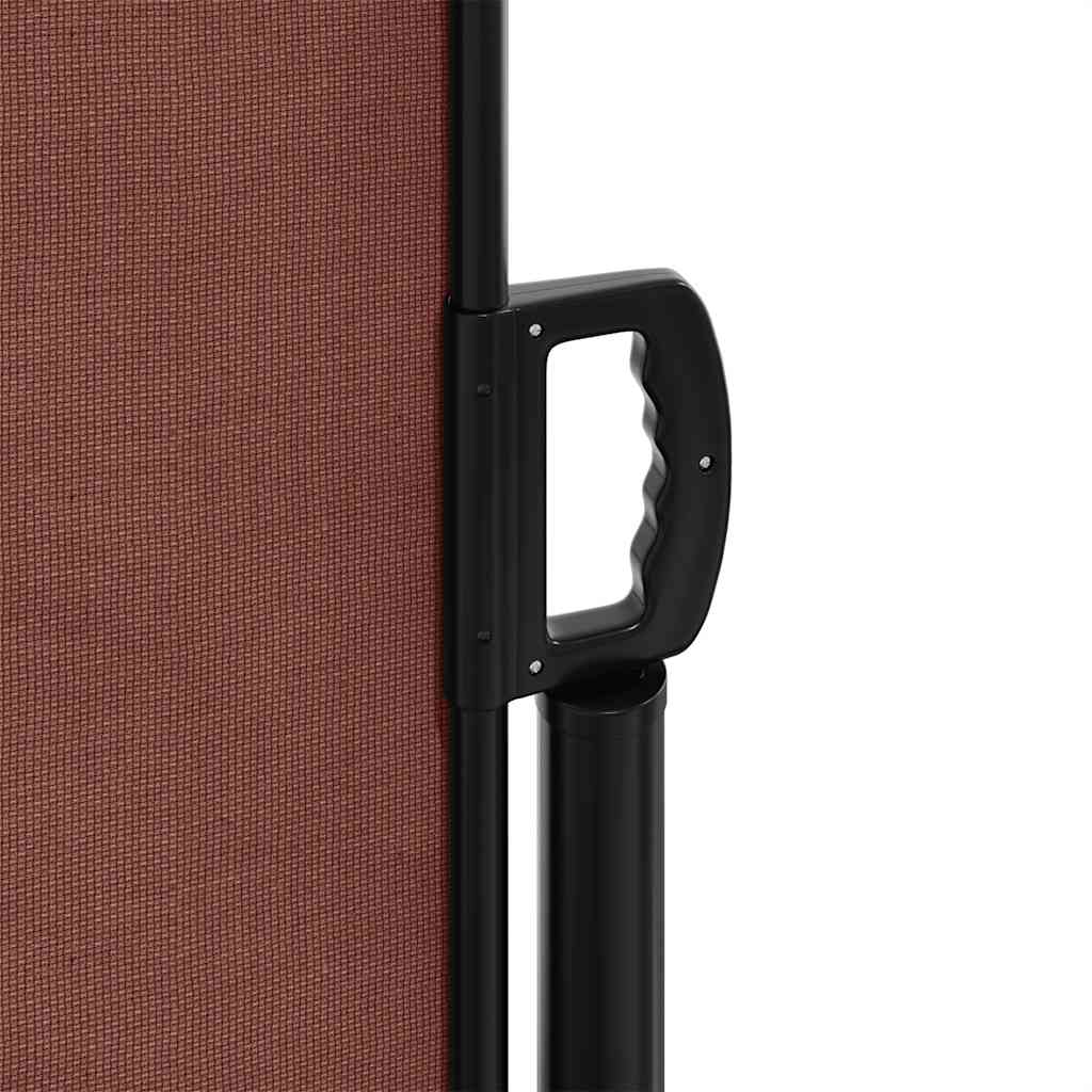 Uttrekkbar sidemarkise brun 180x500 cm