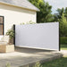 Uttrekkbar sidemarkise hvit 180x500 cm