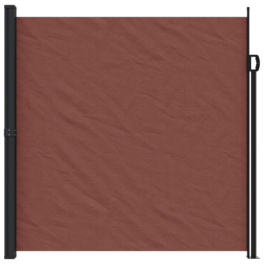 Uttrekkbar sidemarkise brun 200x500 cm