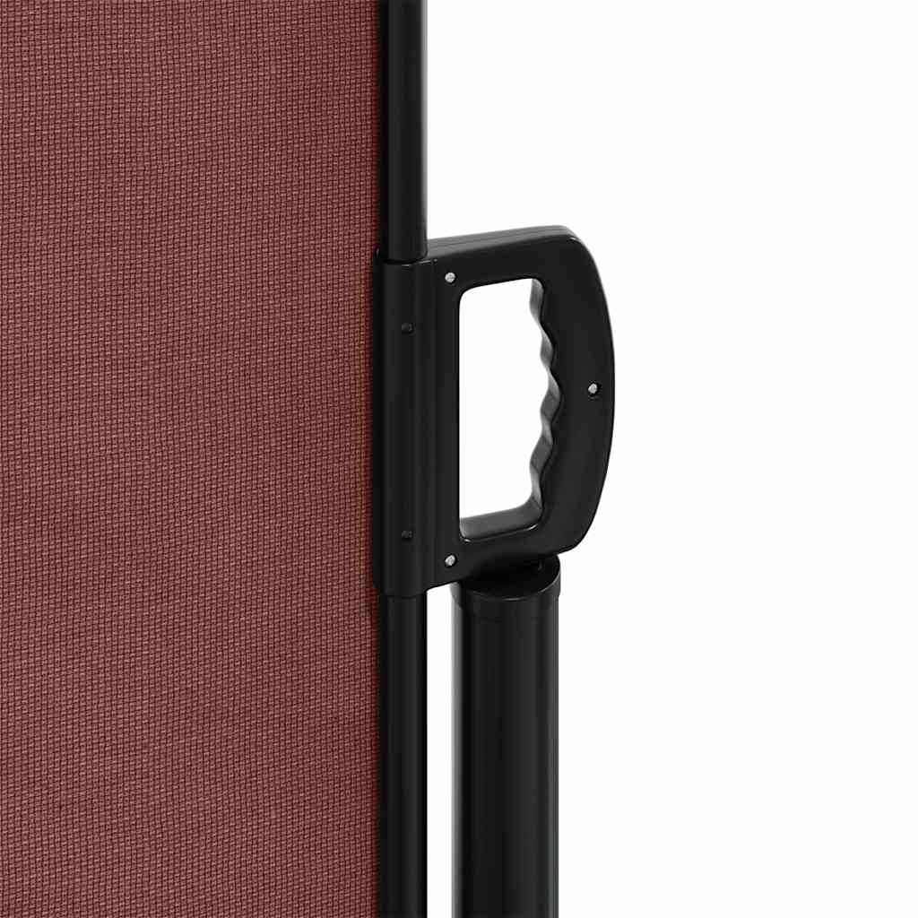 Uttrekkbar sidemarkise brun 200x500 cm