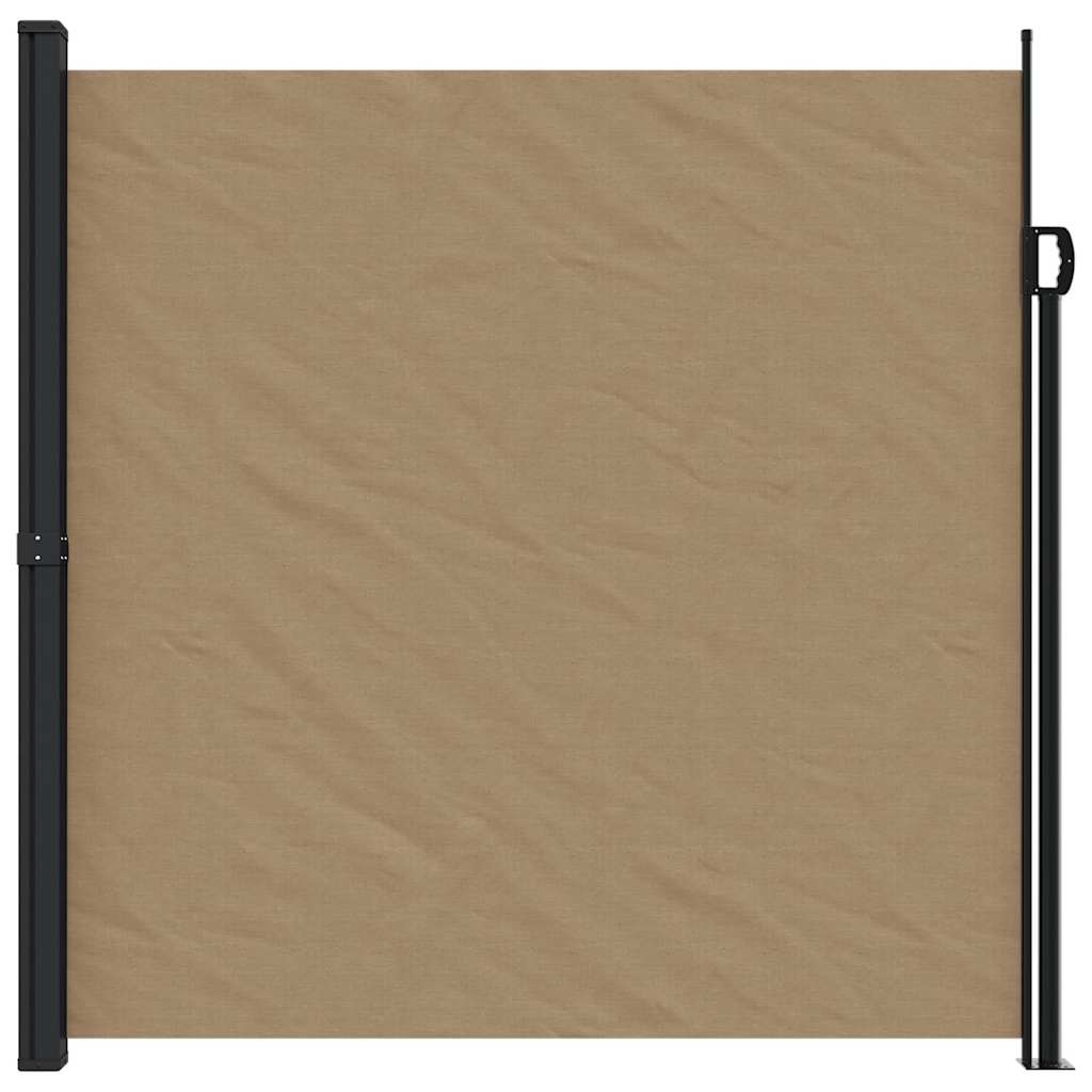 Uttrekkbar sidemarkise gråbrun 200x500 cm