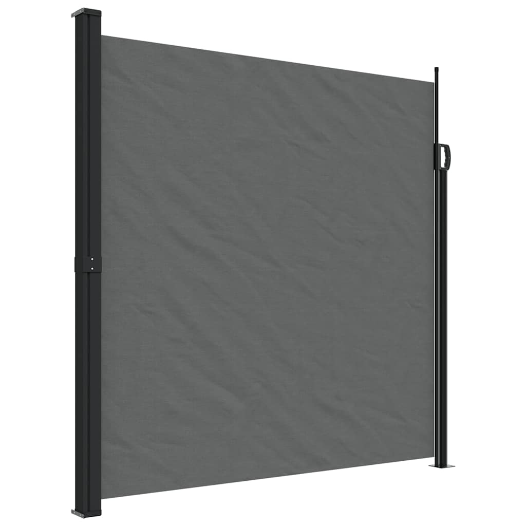 Uttrekkbar sidemarkise antrasitt 200x500 cm