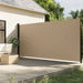 Uttrekkbar sidemarkise beige 220x500 cm