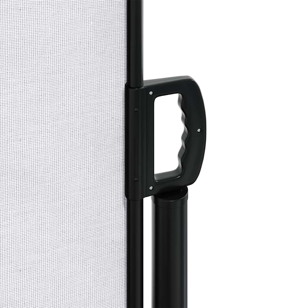Uttrekkbar sidemarkise hvit 220x500 cm