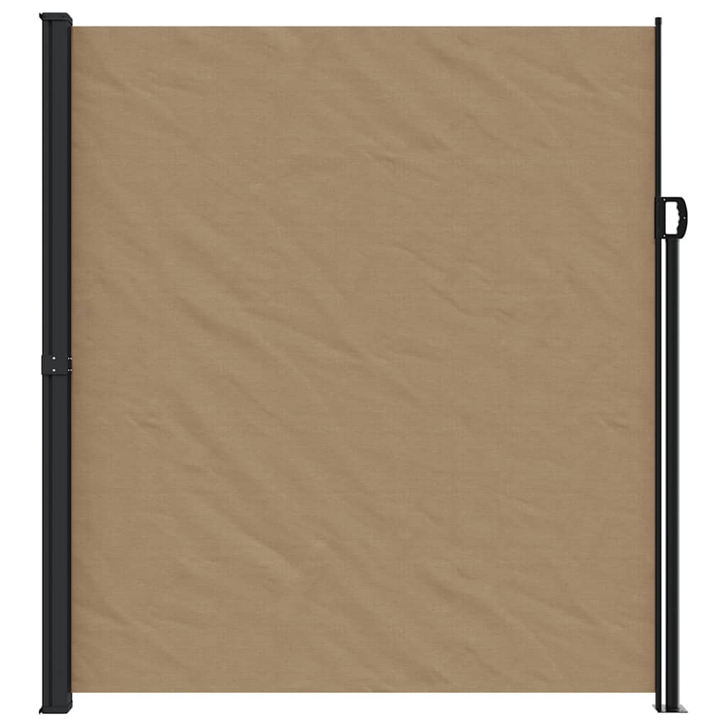 Uttrekkbar sidemarkise gråbrun 220x500 cm
