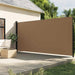 Uttrekkbar sidemarkise gråbrun 220x500 cm