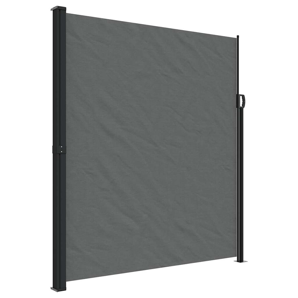 Uttrekkbar sidemarkise antrasitt 220x500 cm