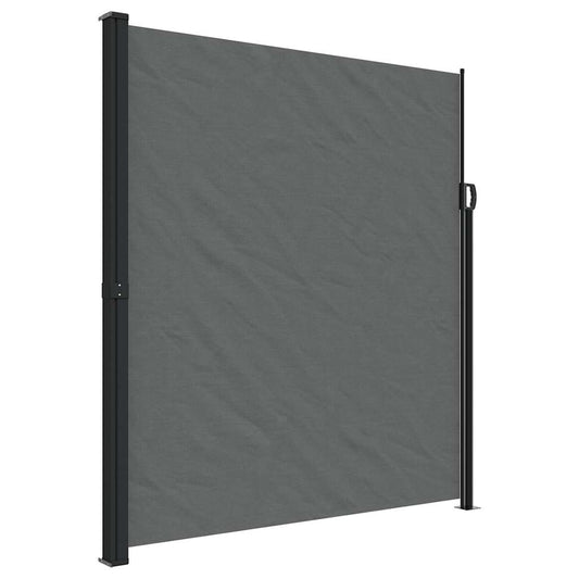 Uttrekkbar sidemarkise antrasitt 220x500 cm