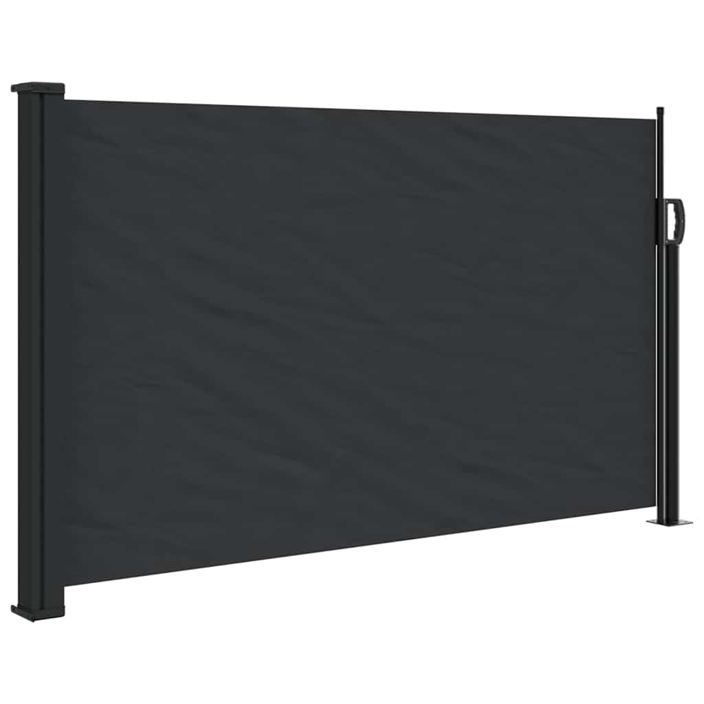 Uttrekkbar sidemarkise 120x600 cm svart
