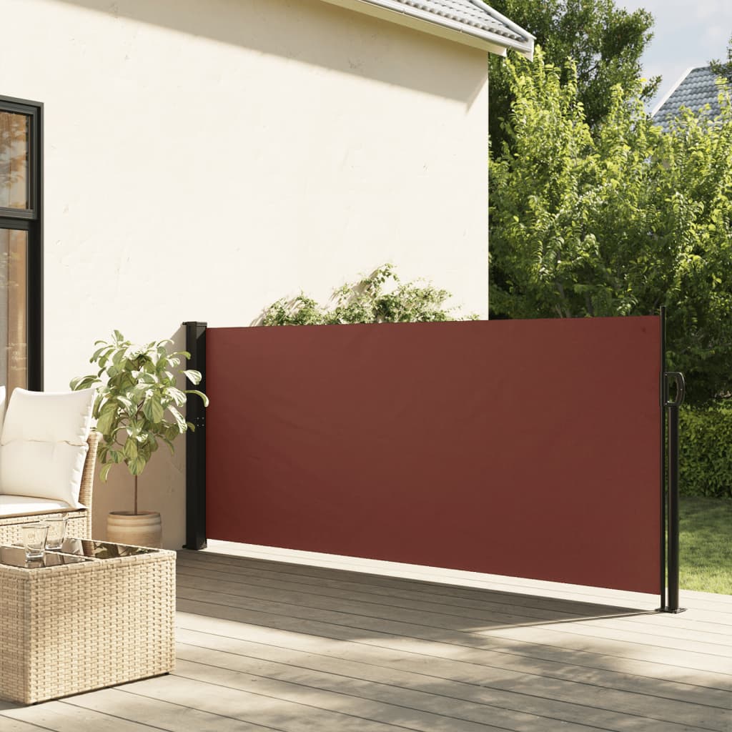Uttrekkbar sidemarkise 120x600 cm brun