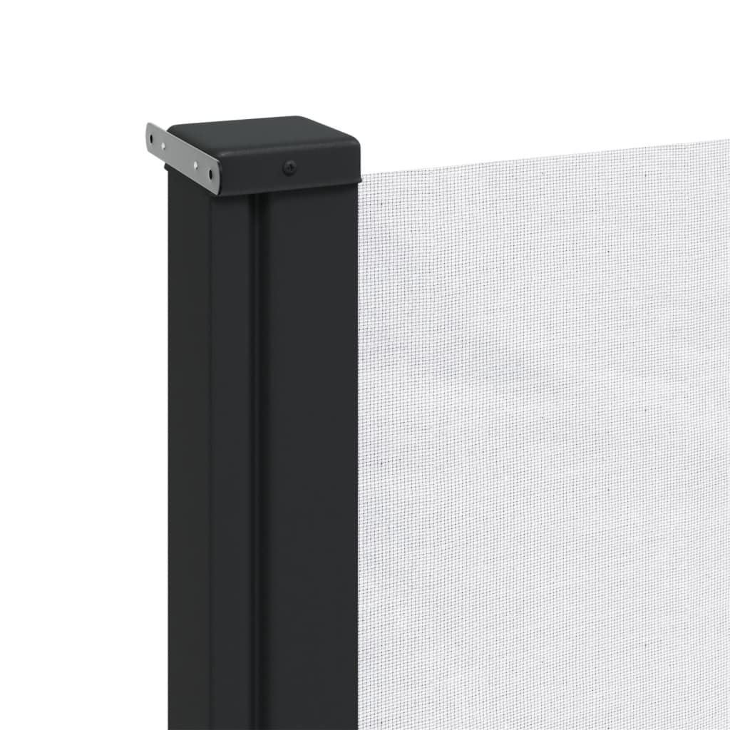 Uttrekkbar sidemarkise hvit 120x600 cm