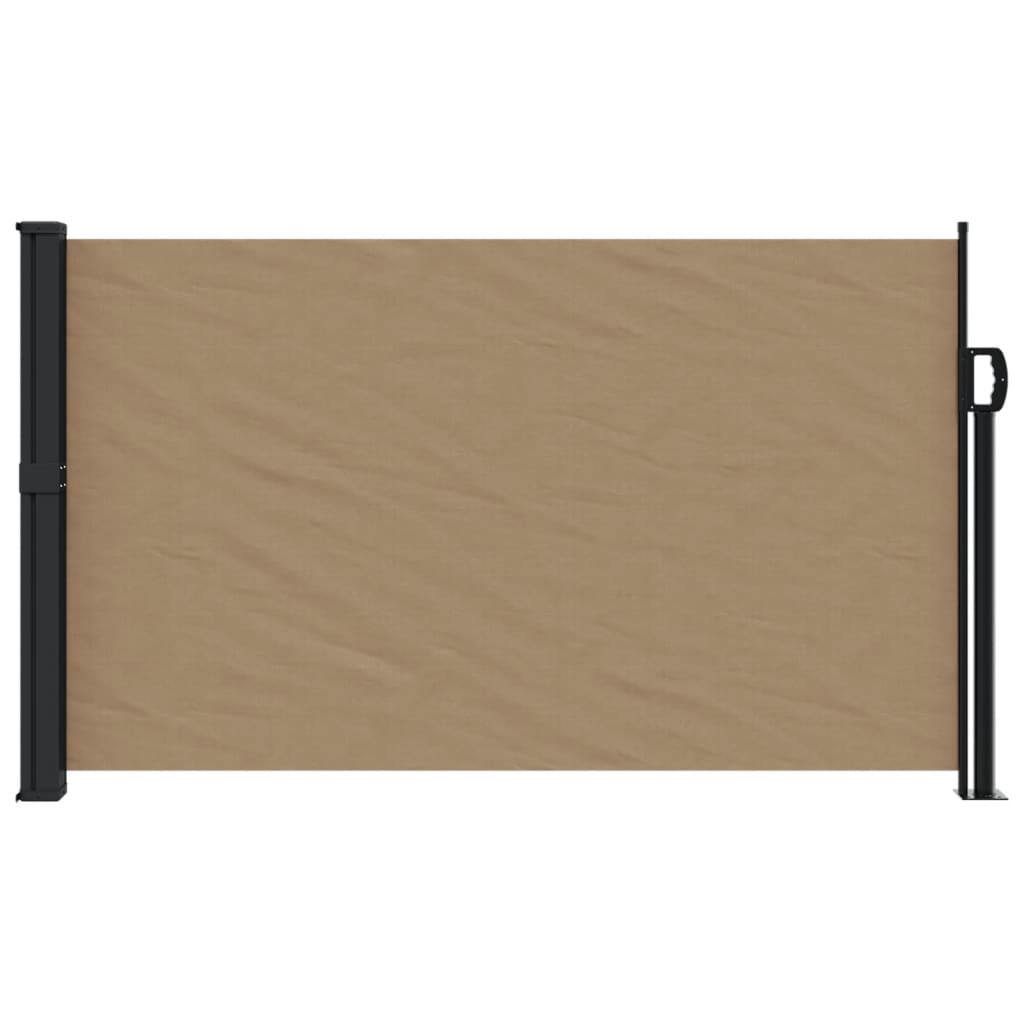 Uttrekkbar sidemarkise gråbrun 120x600 cm