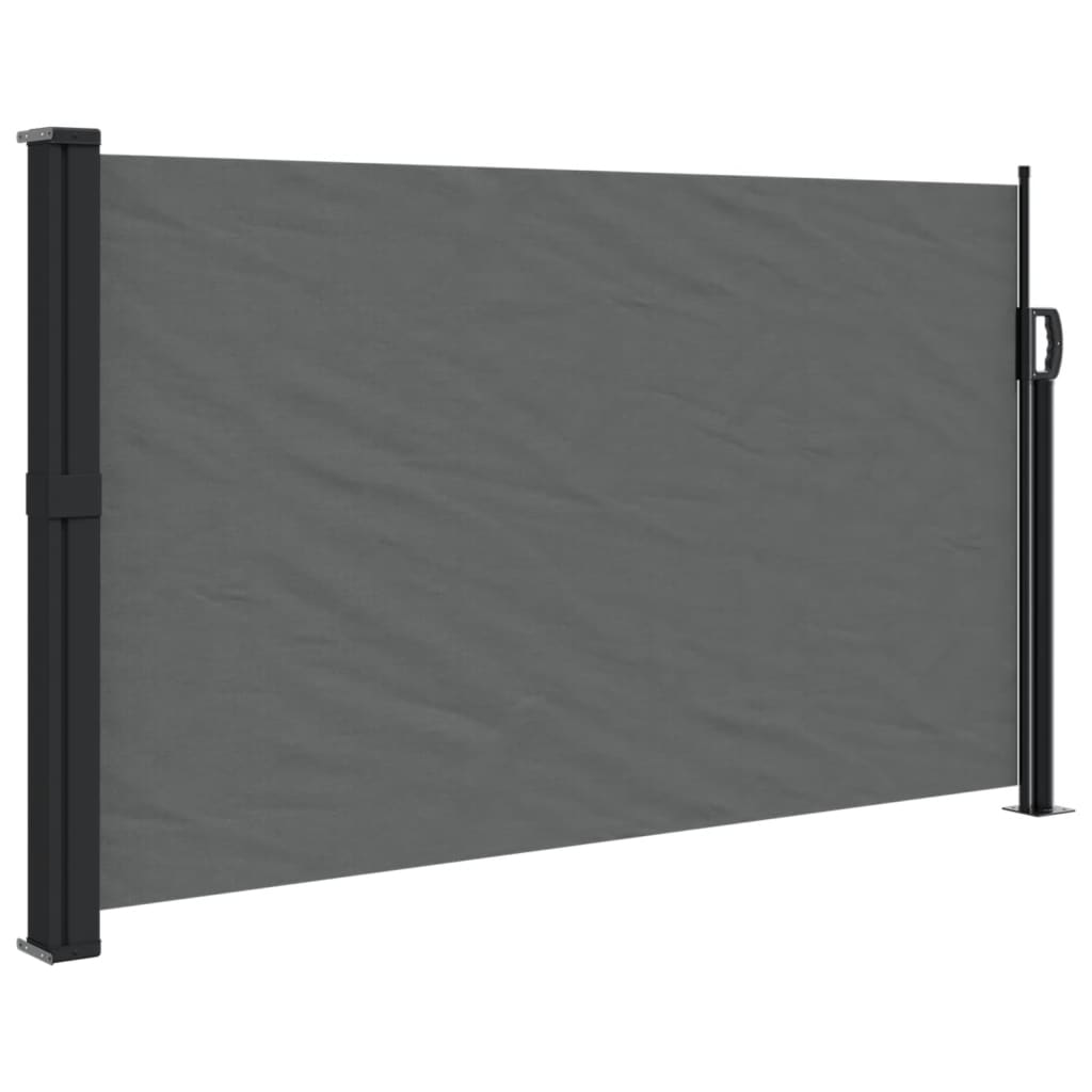 Uttrekkbar sidemarkise antrasitt 120x600 cm