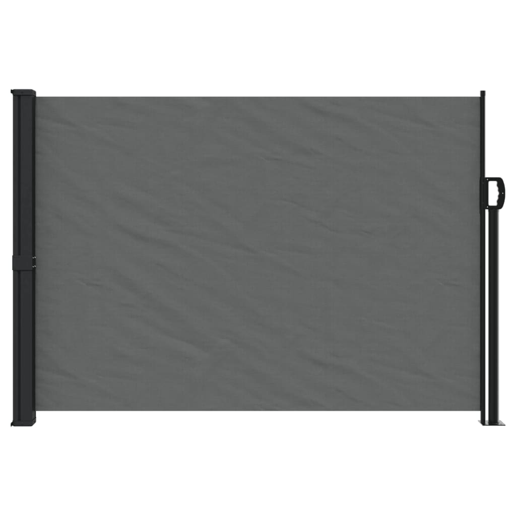 Uttrekkbar sidemarkise antrasitt 140x600 cm